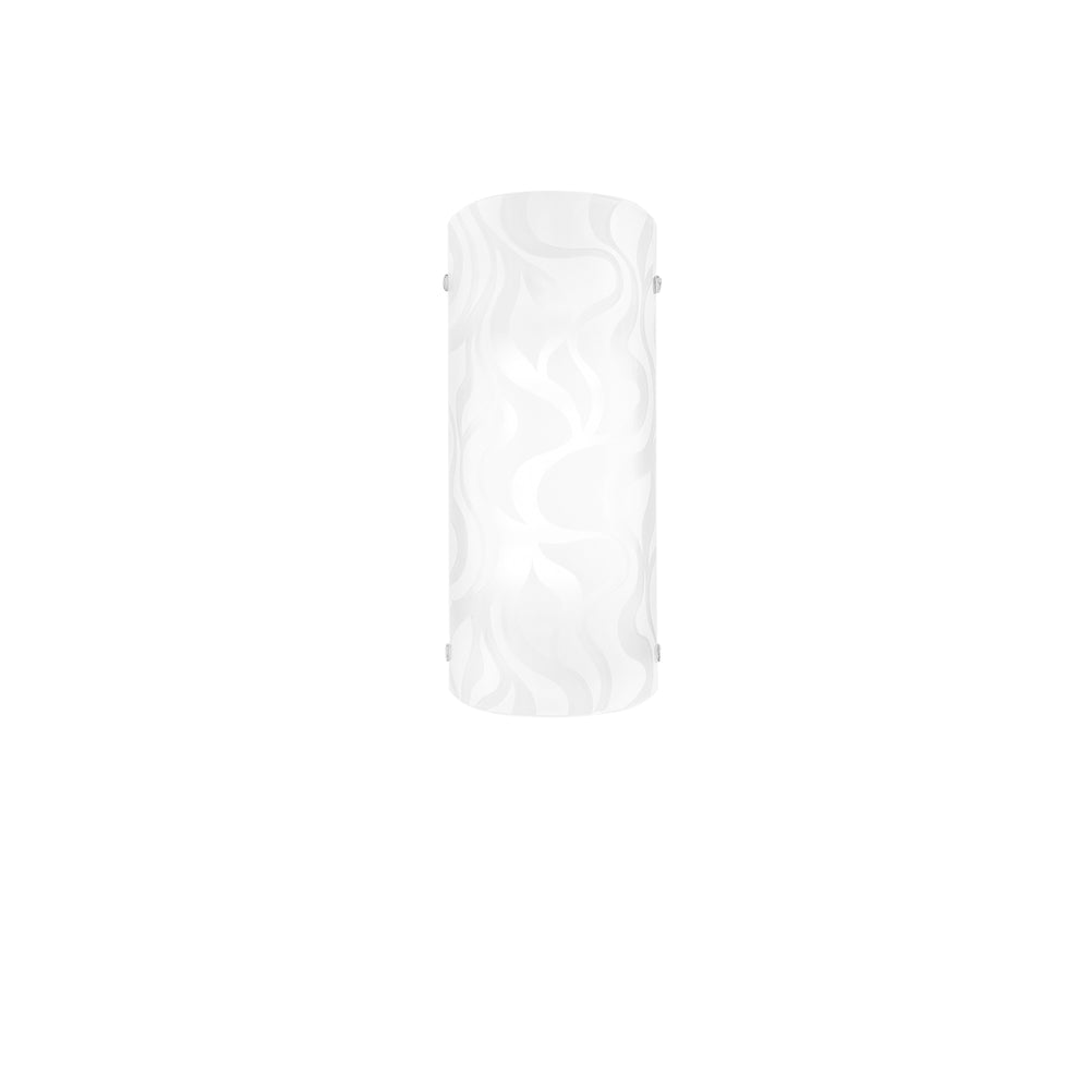 Aplique LED Jasmine en cristal blanco decorado con luz natural (4000K)