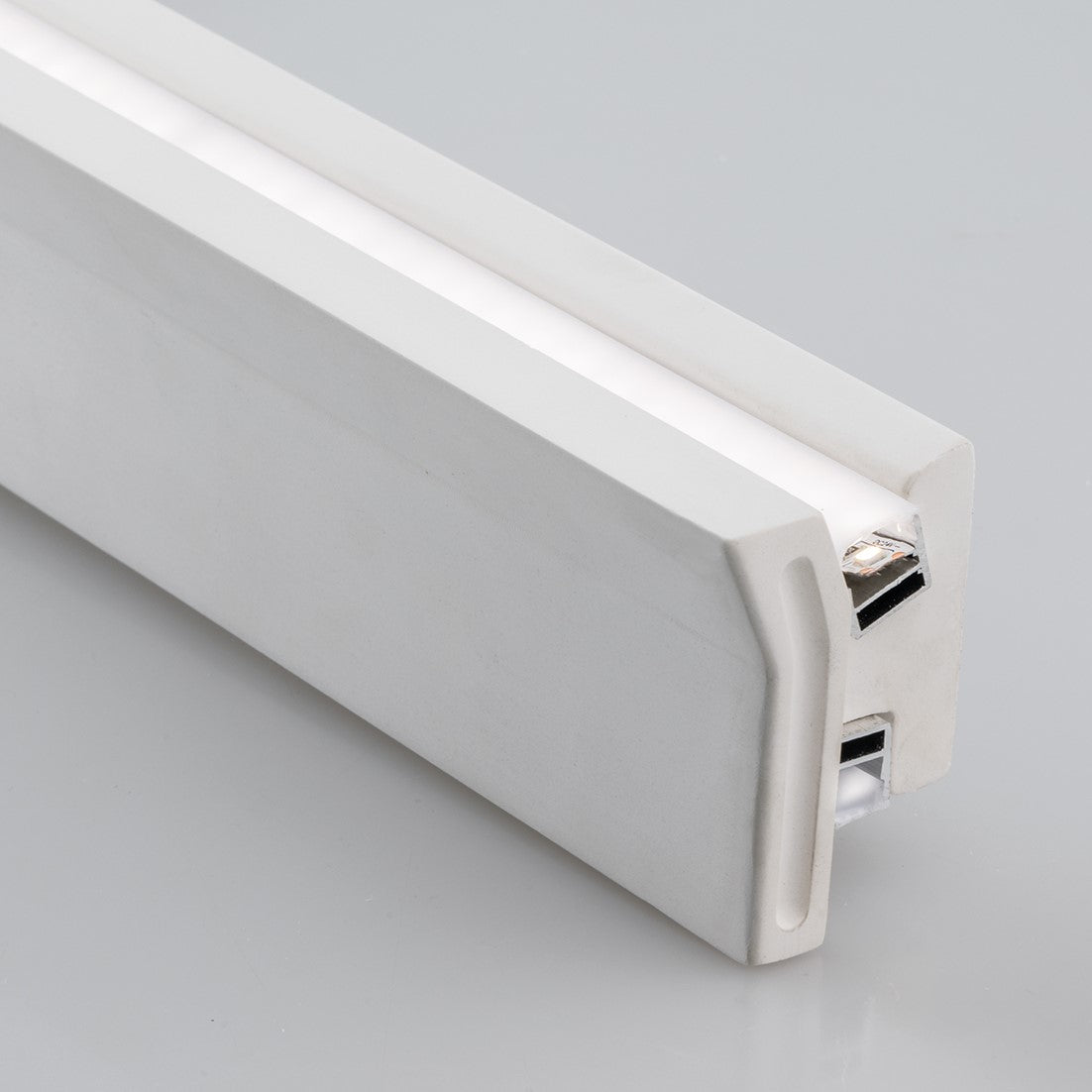 Profilo PROFY BIS bianco in alluminio e diffusore opale 1 metro