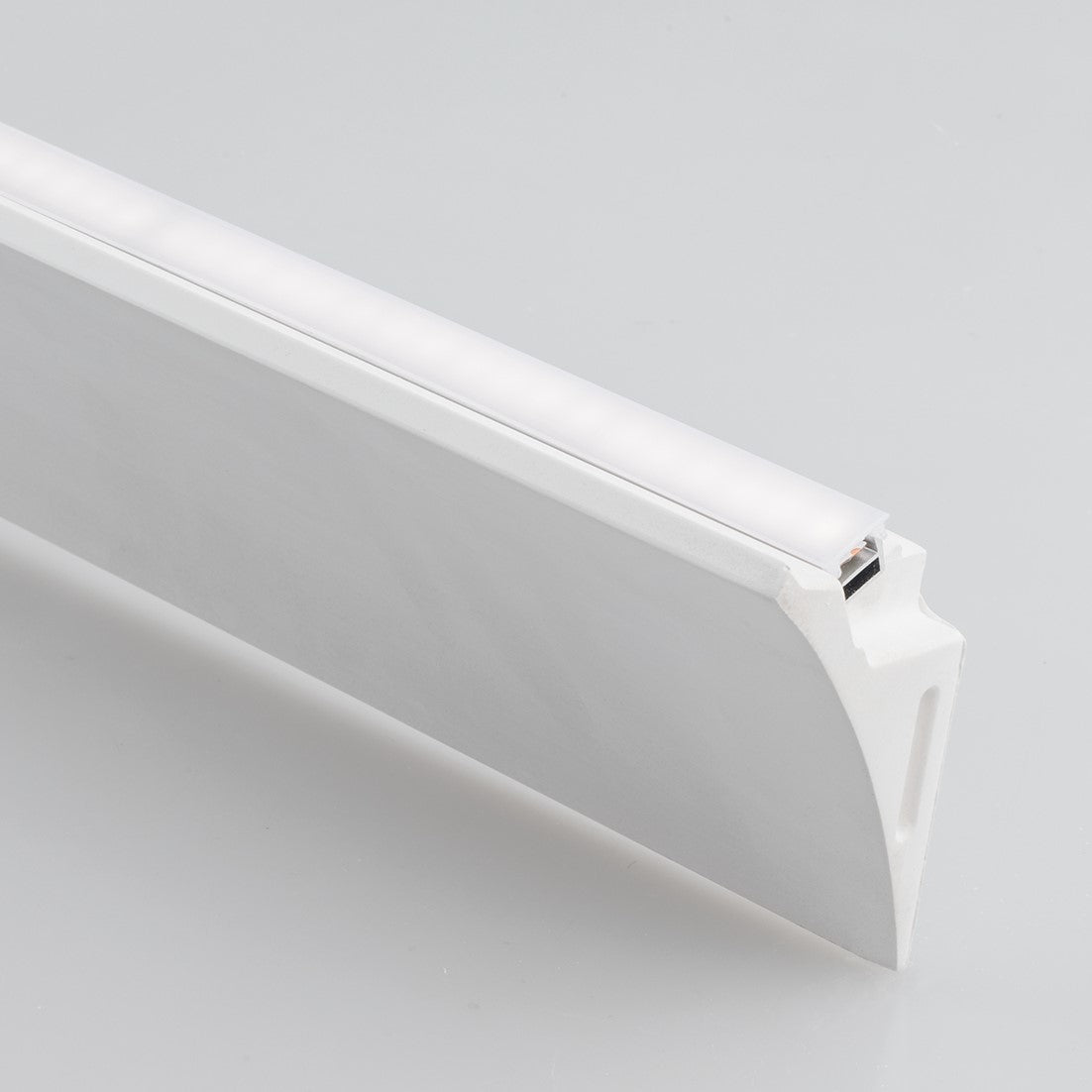 Profilo VELA bianco in gesso per LED con singola emissione veletta 1 metro
