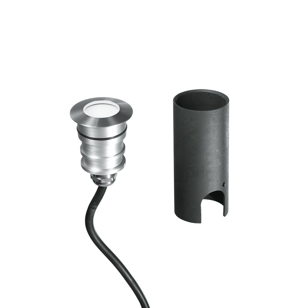 Spot encastré IMPACT 2W en aluminium nickelé