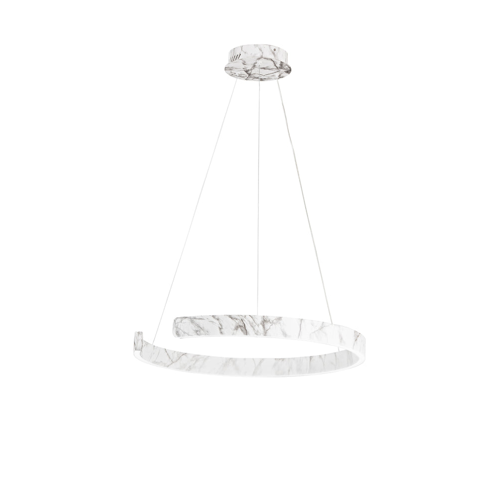 Sospensione semicircolare LED NAVEL in metallo con CCT 60 cm