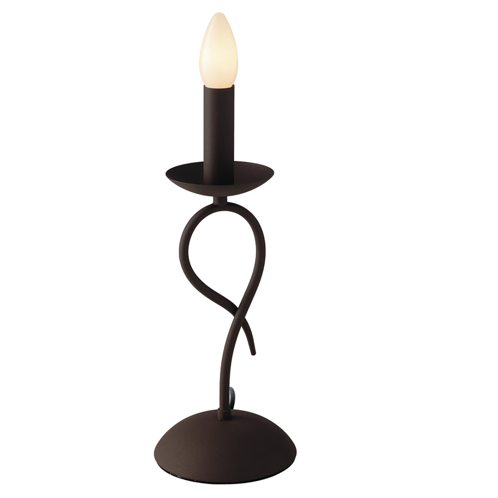 Lampada da tavolo GINEVRA in metallo finitura corten (1XE14)