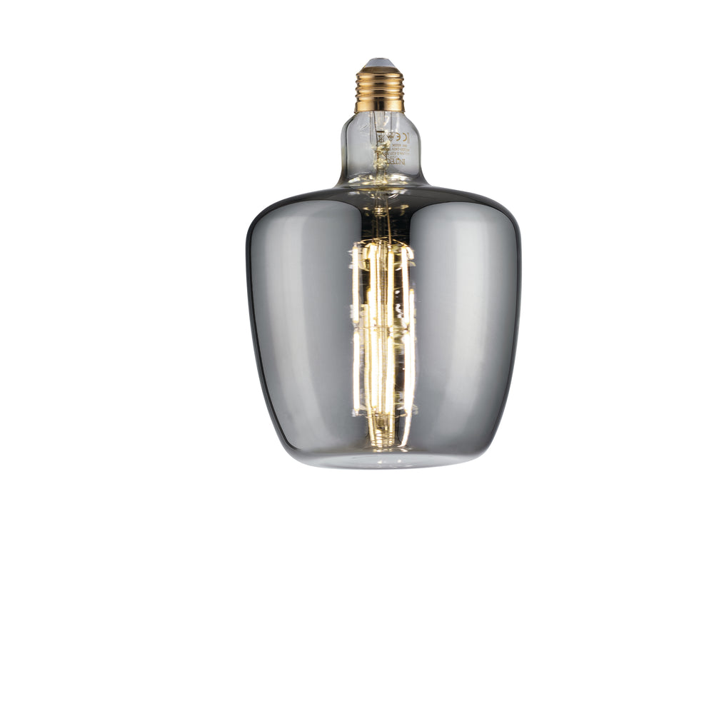 Bombilla de humo decorativa LED LUXA 8W, casquillo E27, luz natural 22,5x16 cm.