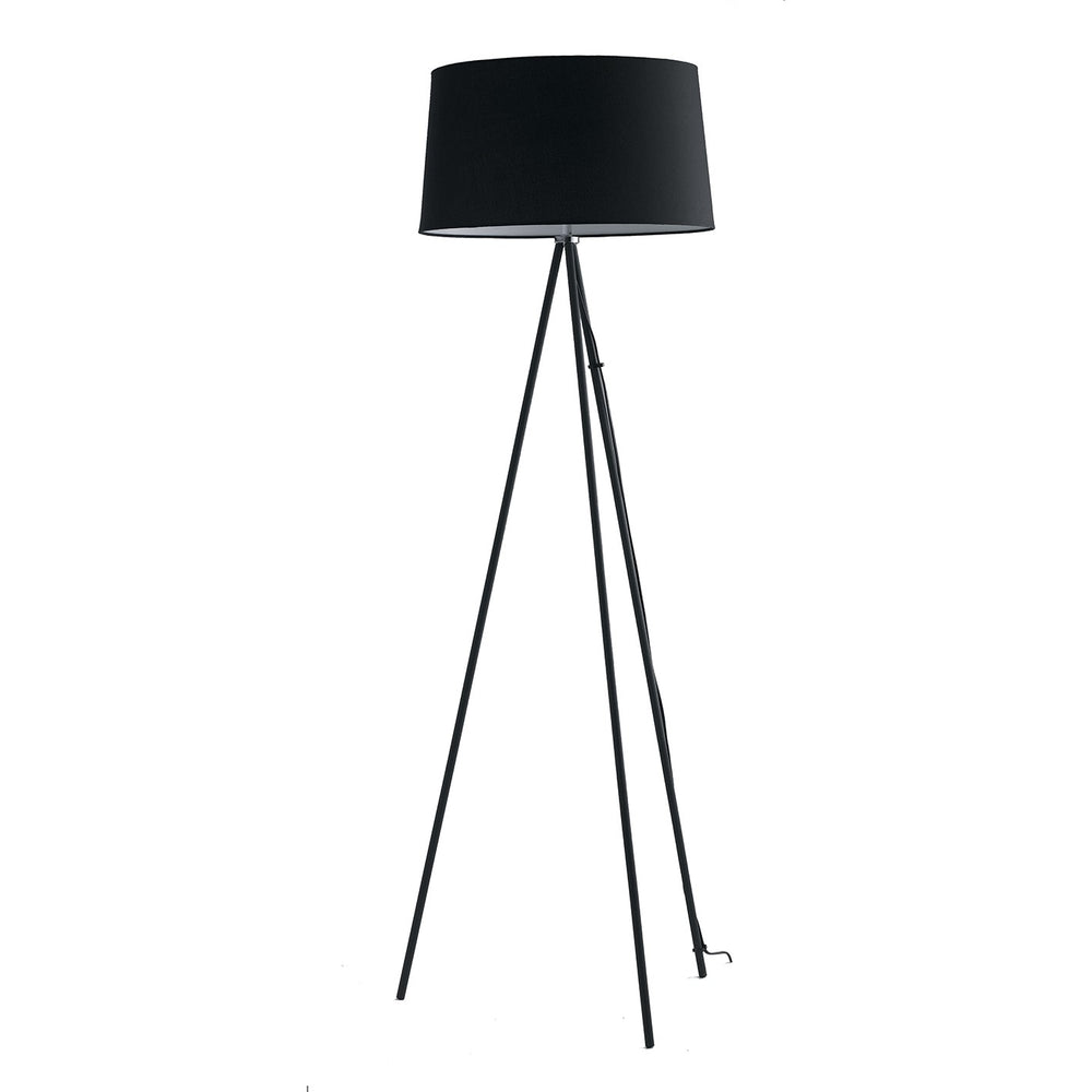 Lampadaire Marilyn en métal avec abat-jour en tissu (1XE27)