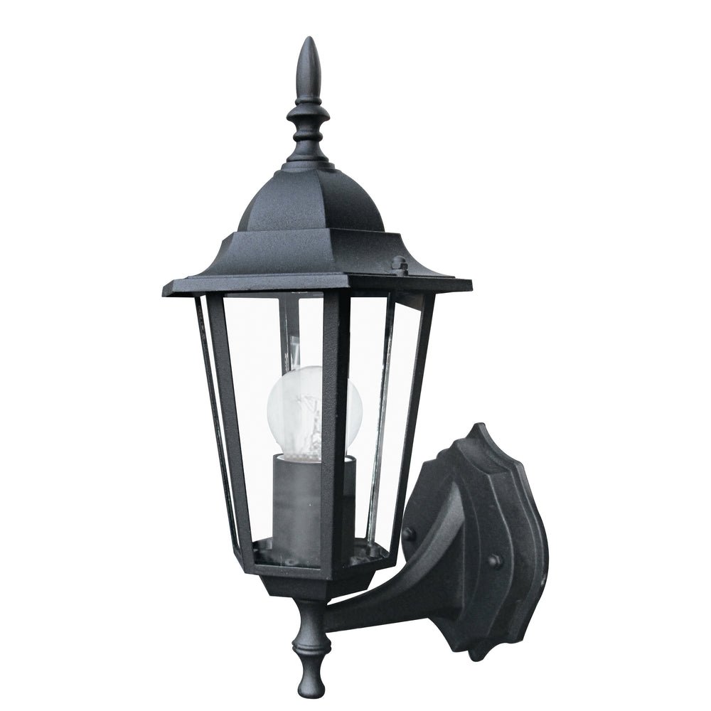 Applique d'extérieur MILANO en aluminium moulé sous pression avec diffuseur en verre transparent