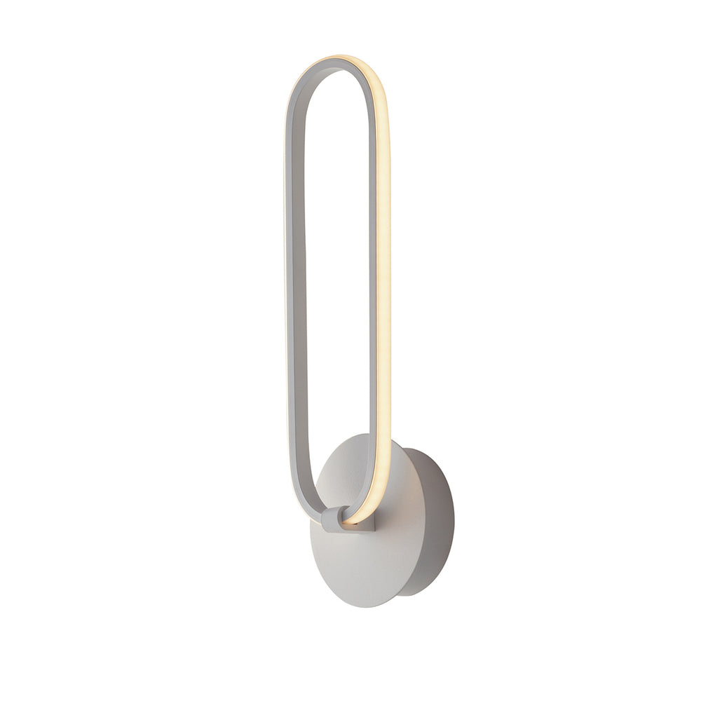 Applique LED INFINITY 12,5W con struttura in alluminio bianco matto e diffusore in silicone, luce naturale