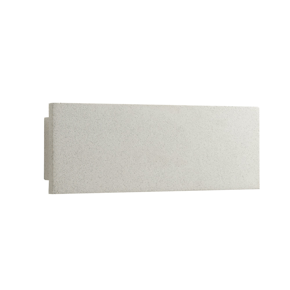 Applique d'extérieur LED Parker en béton blanc à double émission de lumière naturelle