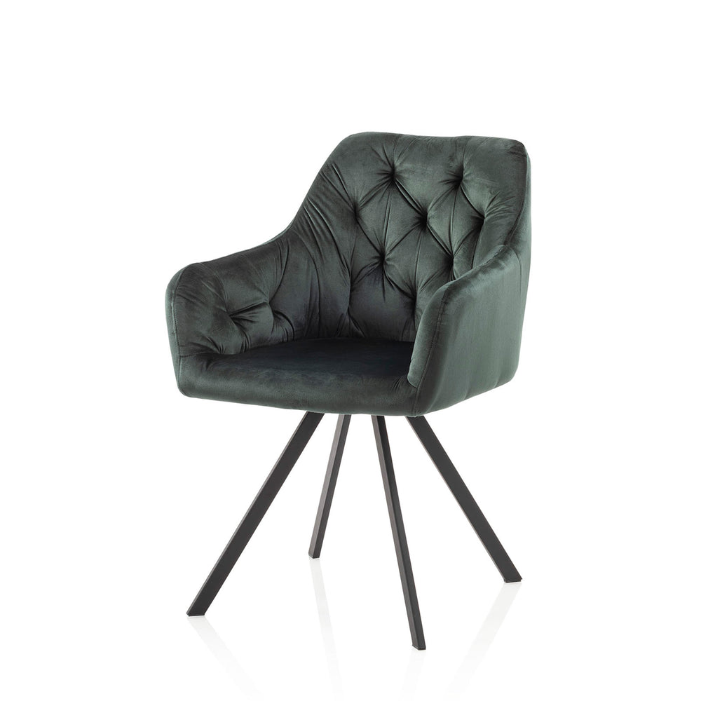 Set 2 poltroncine FREUD in metallo e velluto