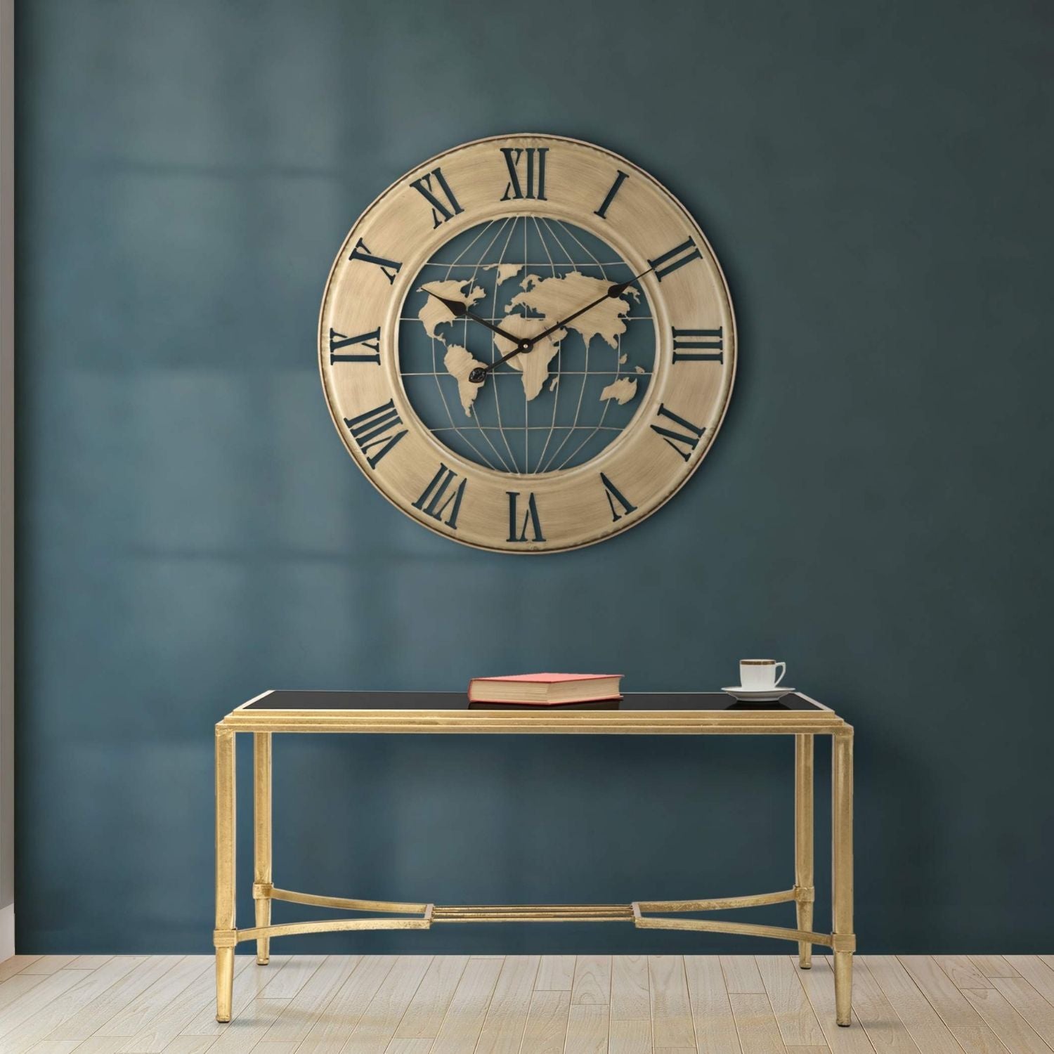 Horloge murale WORLD avec chiffres romains