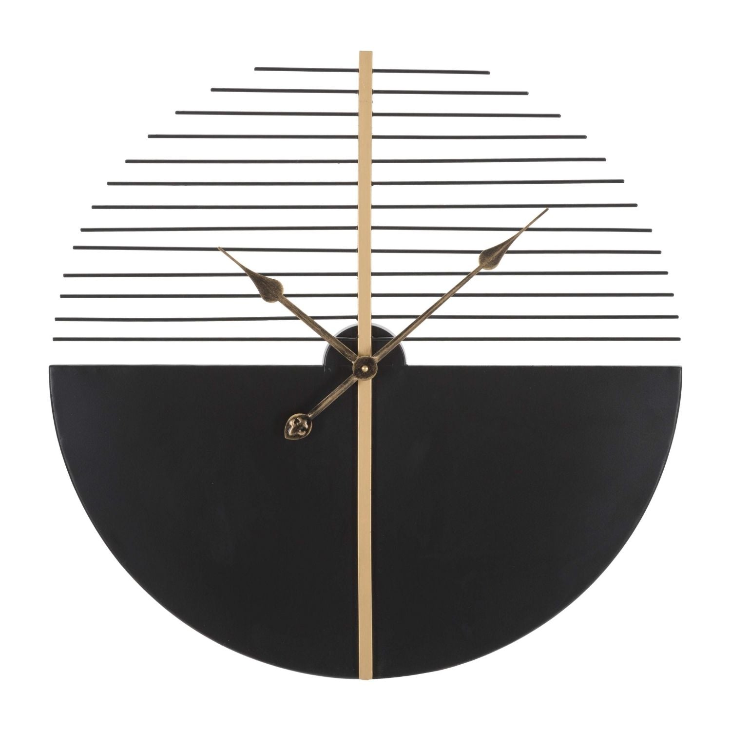 Reloj de pared CORINNE con adornos geométricos.