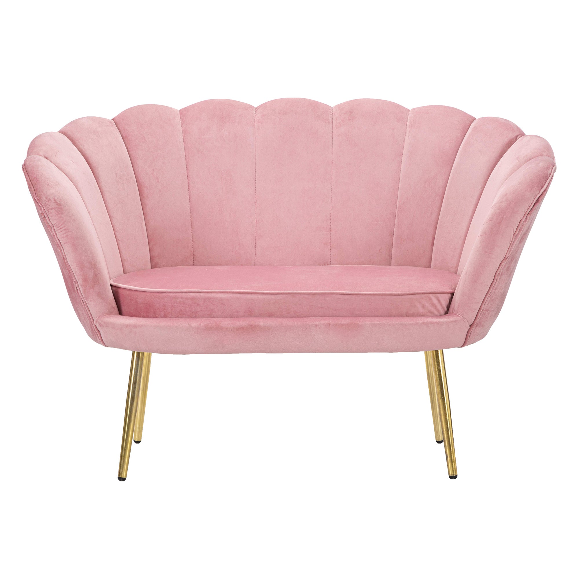 SHELL sofa in pink velvet