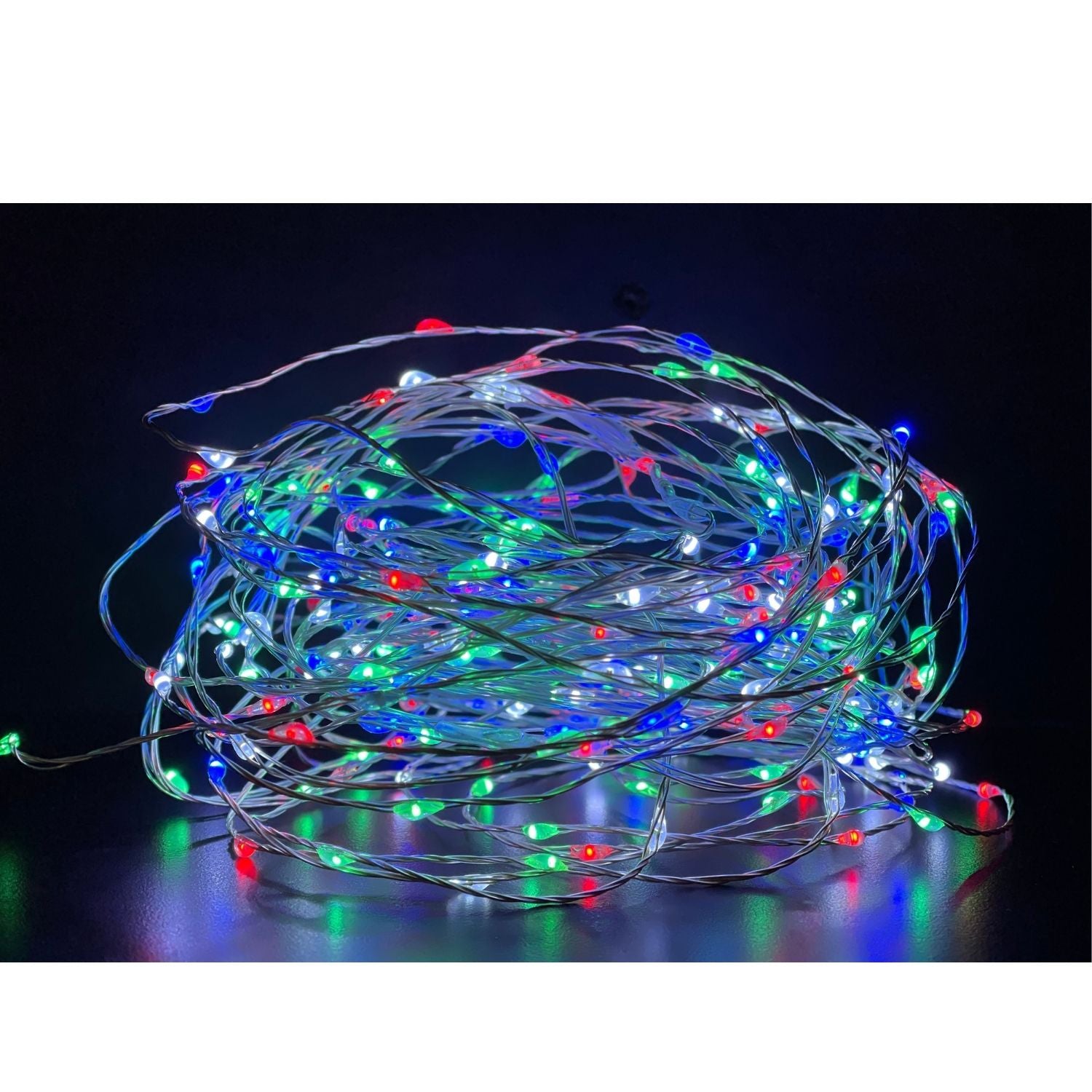 100pcs LED Christmas Lights Indoor with Moldable Copper Wire