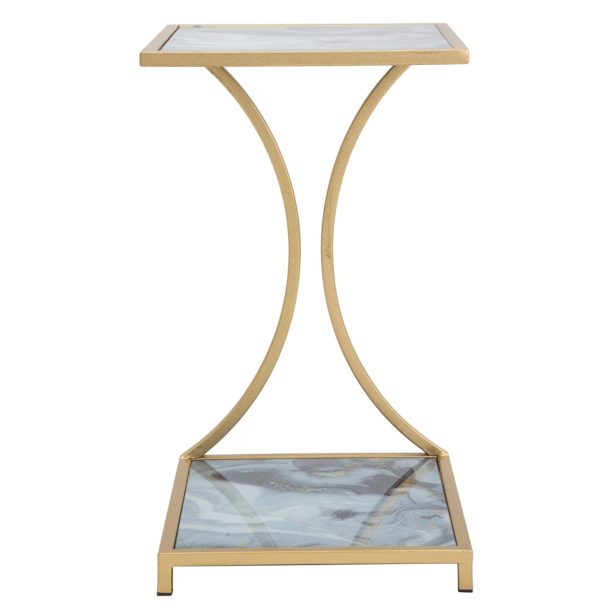 MAVI square iron and marble coffee table