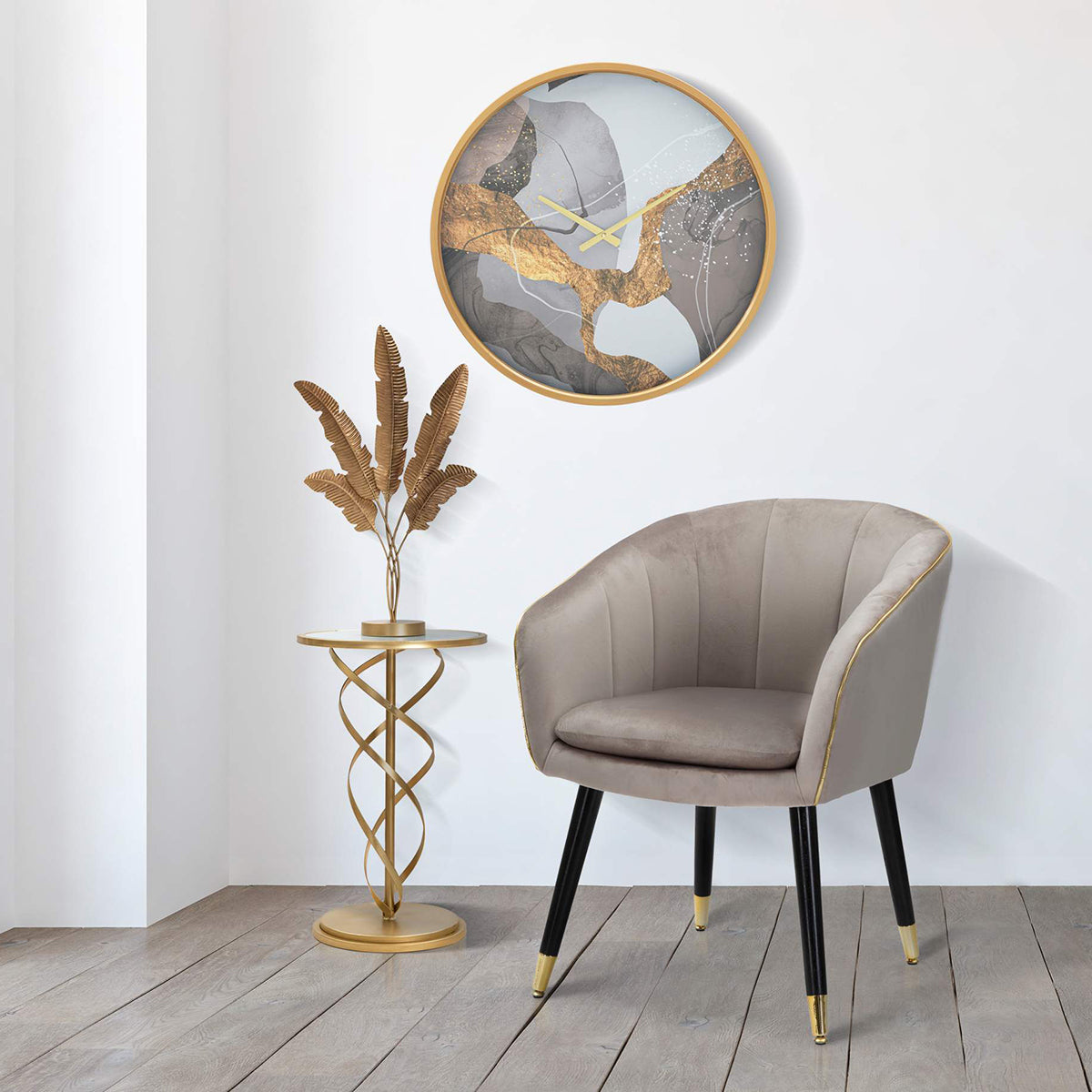 CADUCEO round table in iron and marble