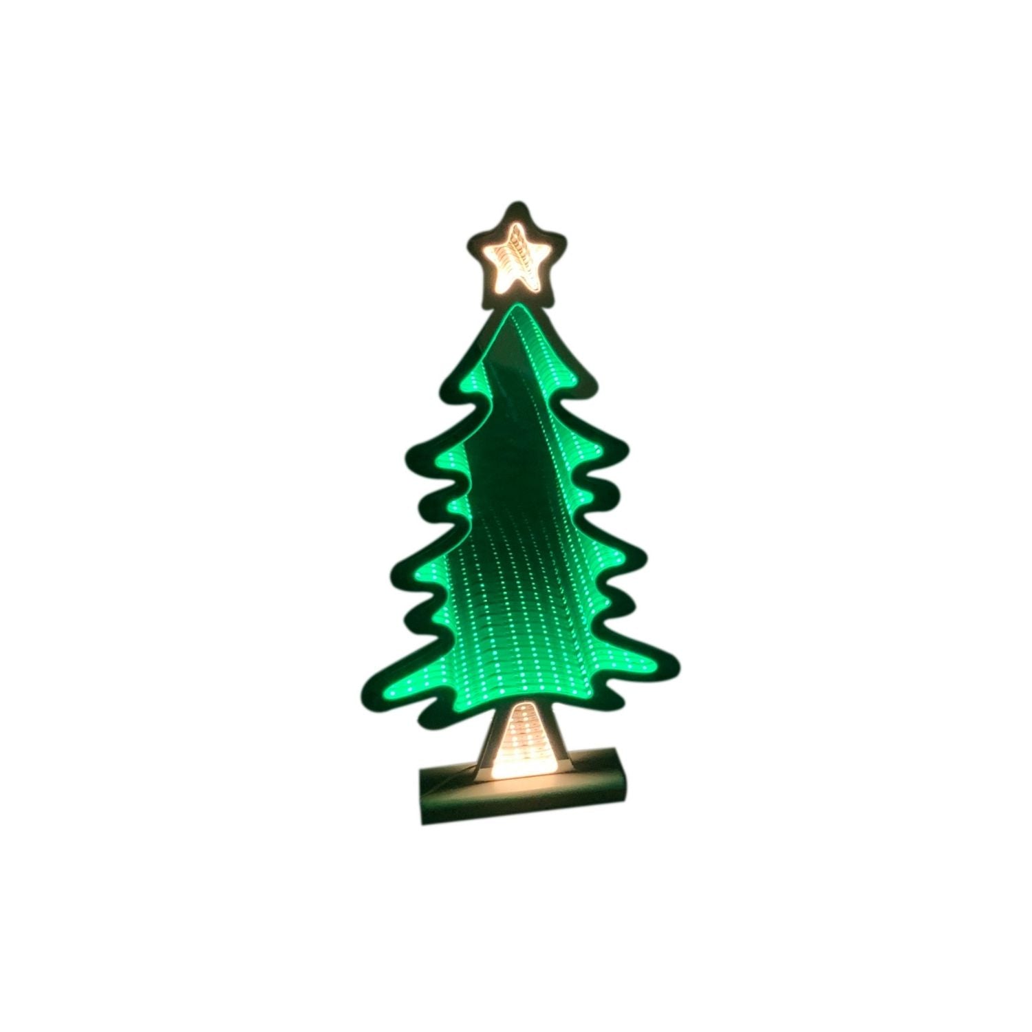 Sapin de Noël coloré avec lumières LED 3D pour intérieur et extérieur 60 cm.