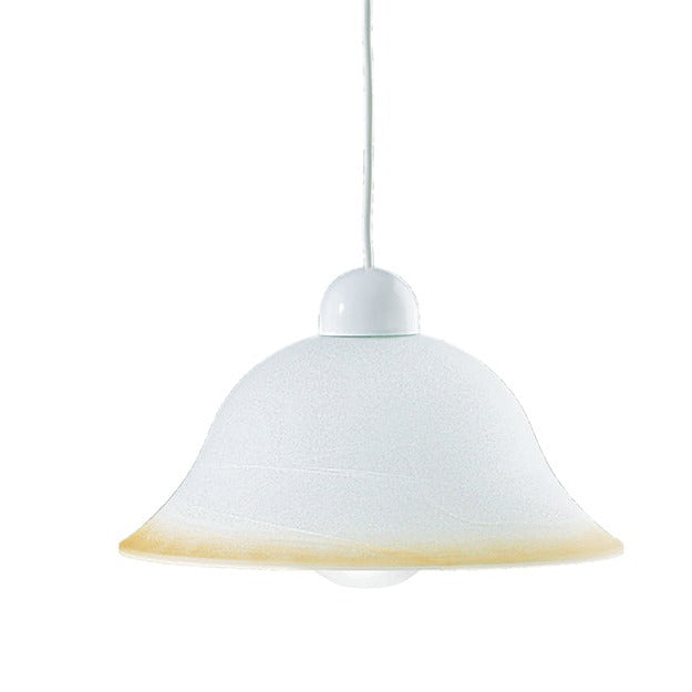 Lámpara colgante SETTECENTO en cristal con borde decorado en varios colores