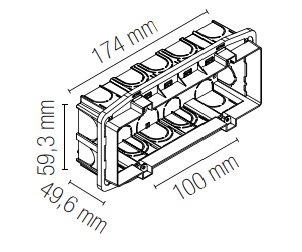 Segnapassi ad incasso STRATOS con interruttore CCT - FT-FeelThe