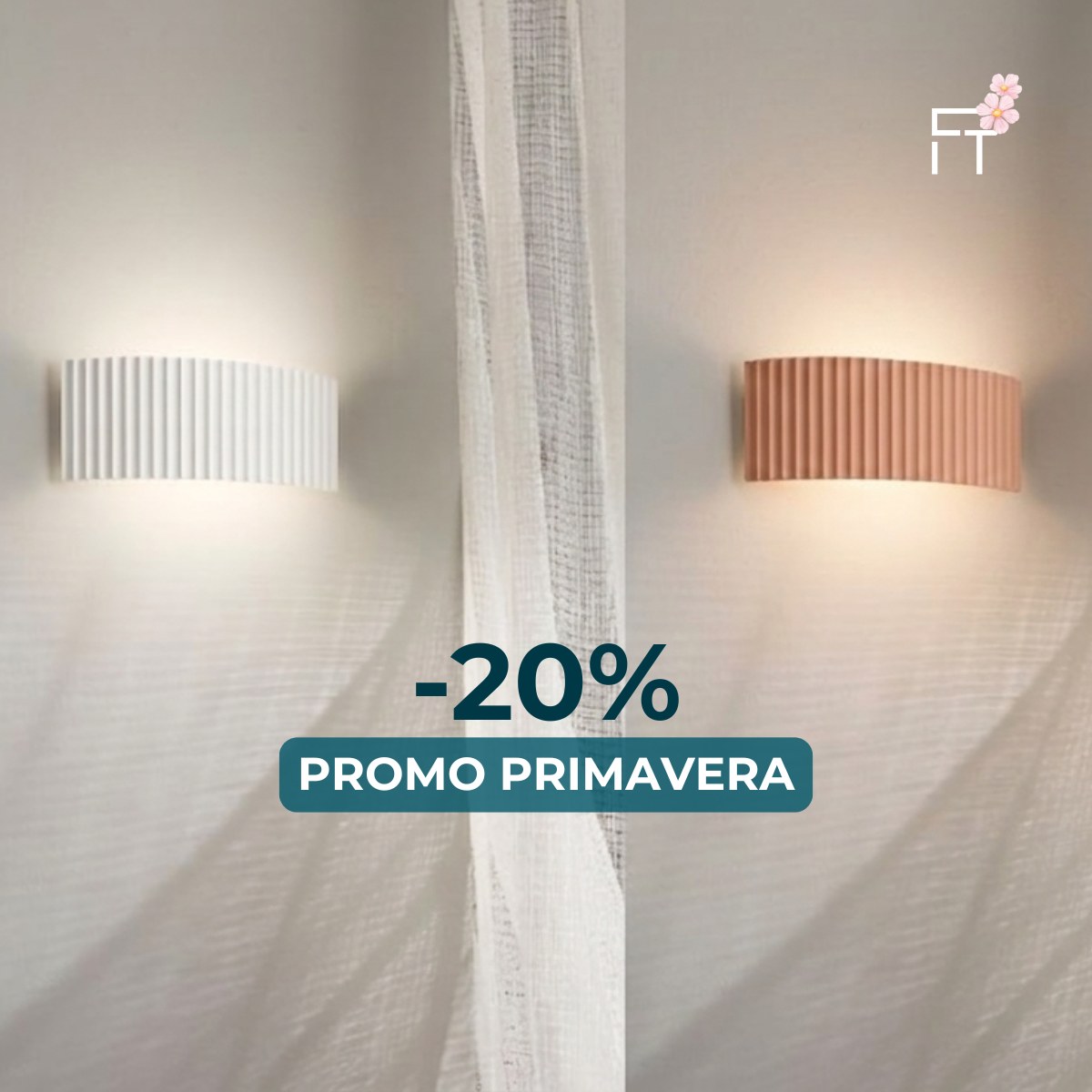 Aria di primavera! -20% su Applique e plafoniere in gesso verniciabile