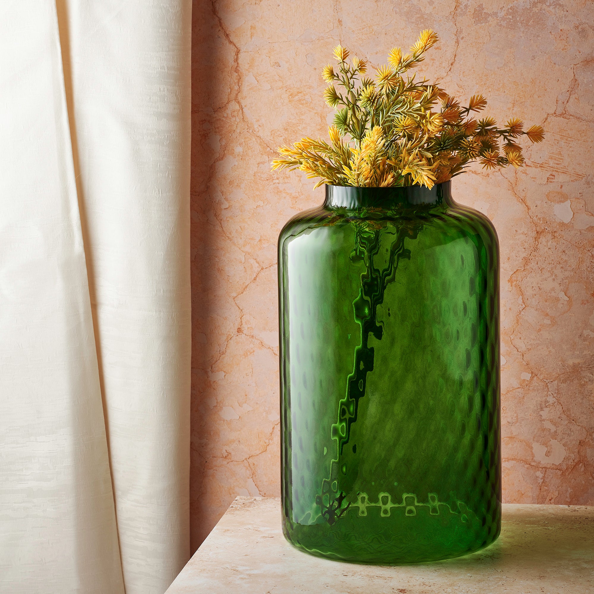 Vase artisanal BOTTIGLIA en verre de Murano 33 cm.