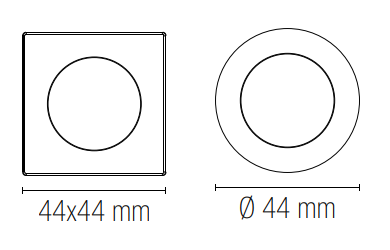 Incasso LED DAMA con doppia ghiera intercambiabile inclusa 3W luce naturale (4000K) - FT-FeelThe