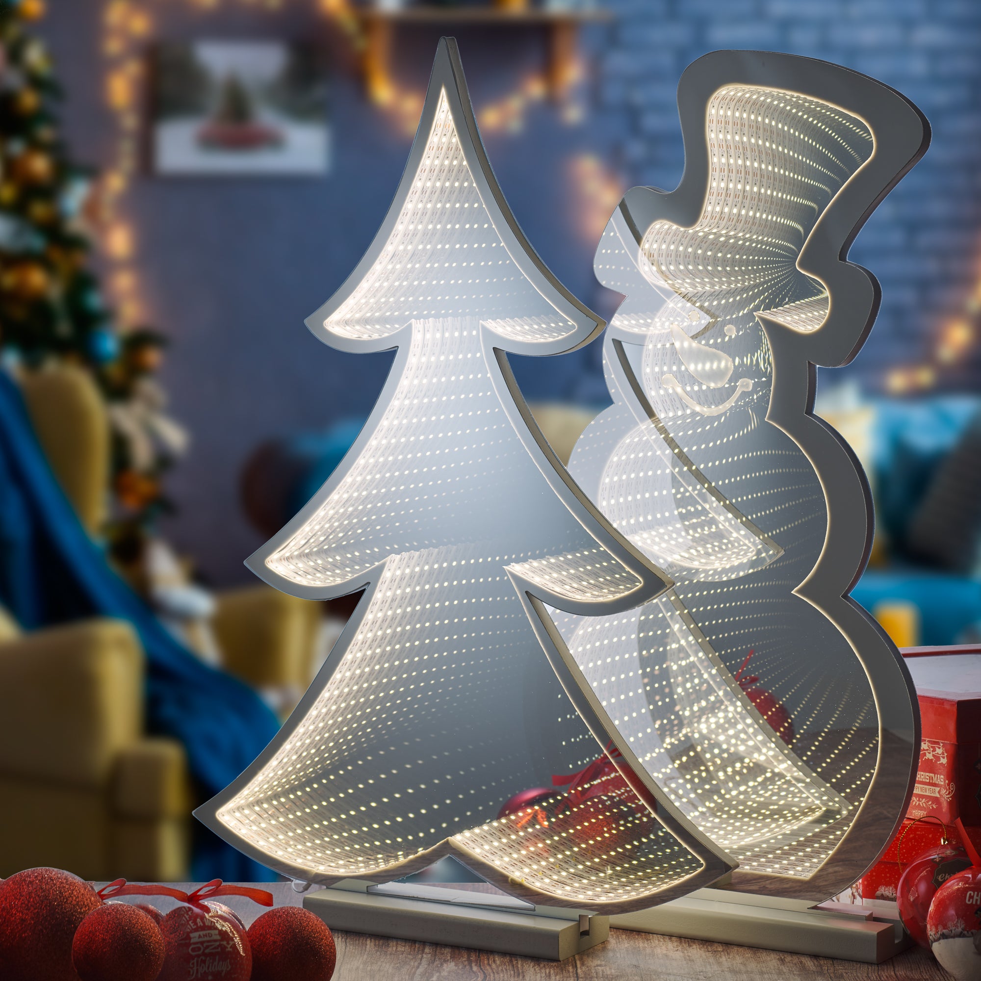 Sapin de Noël avec lumières LED 3D 60 cm.