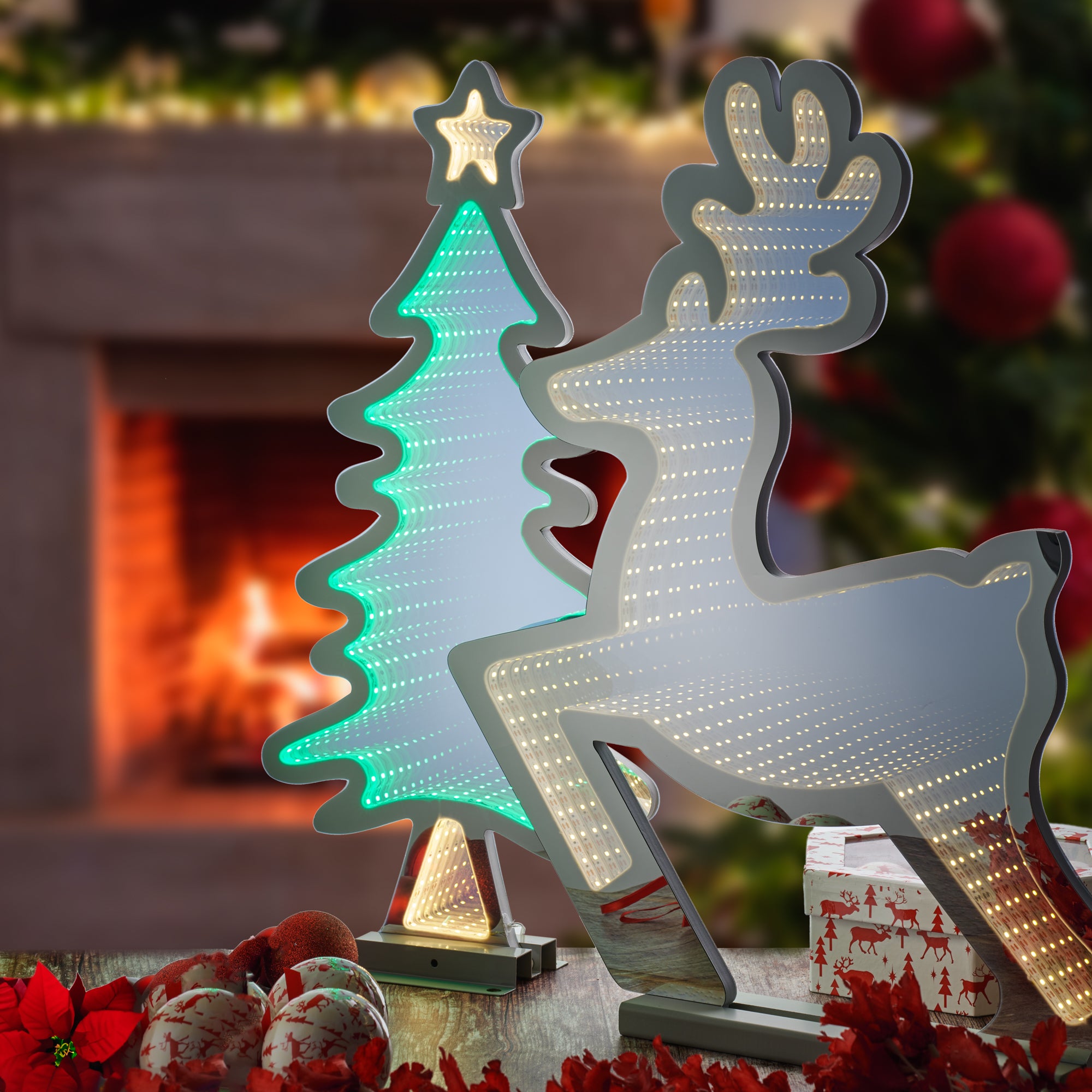 Decorative reindeer with 3D LED lights