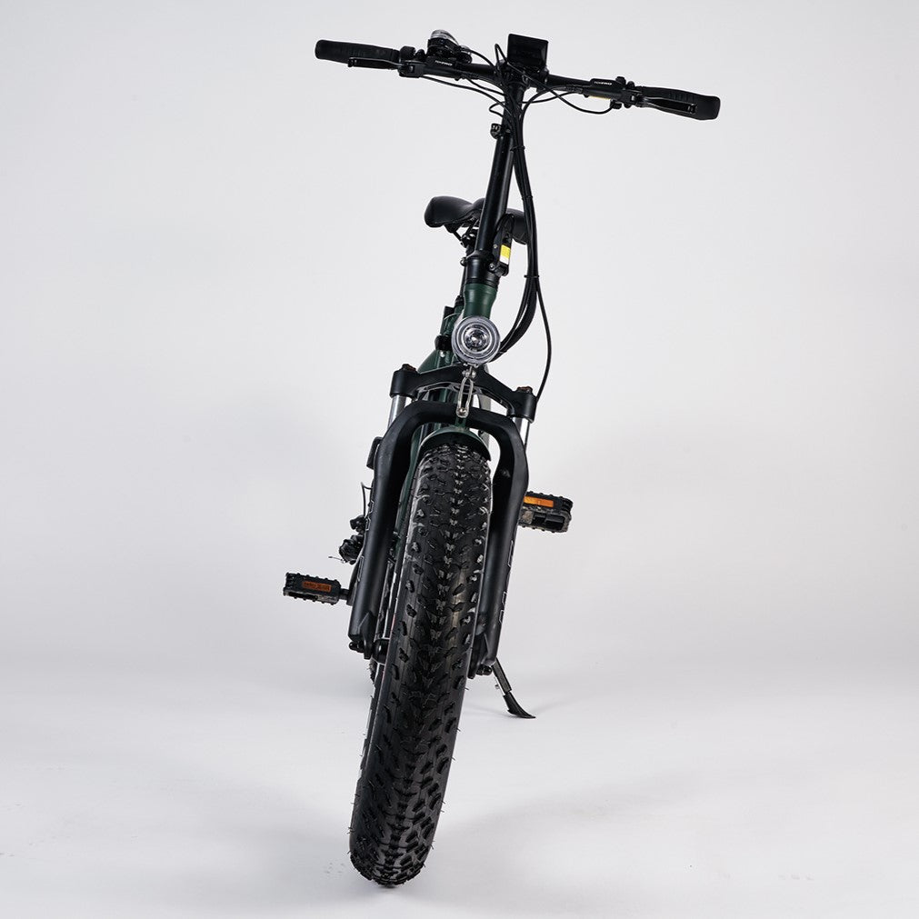 Electric Bicycle Pedelec 500W, 48V military green with red logo