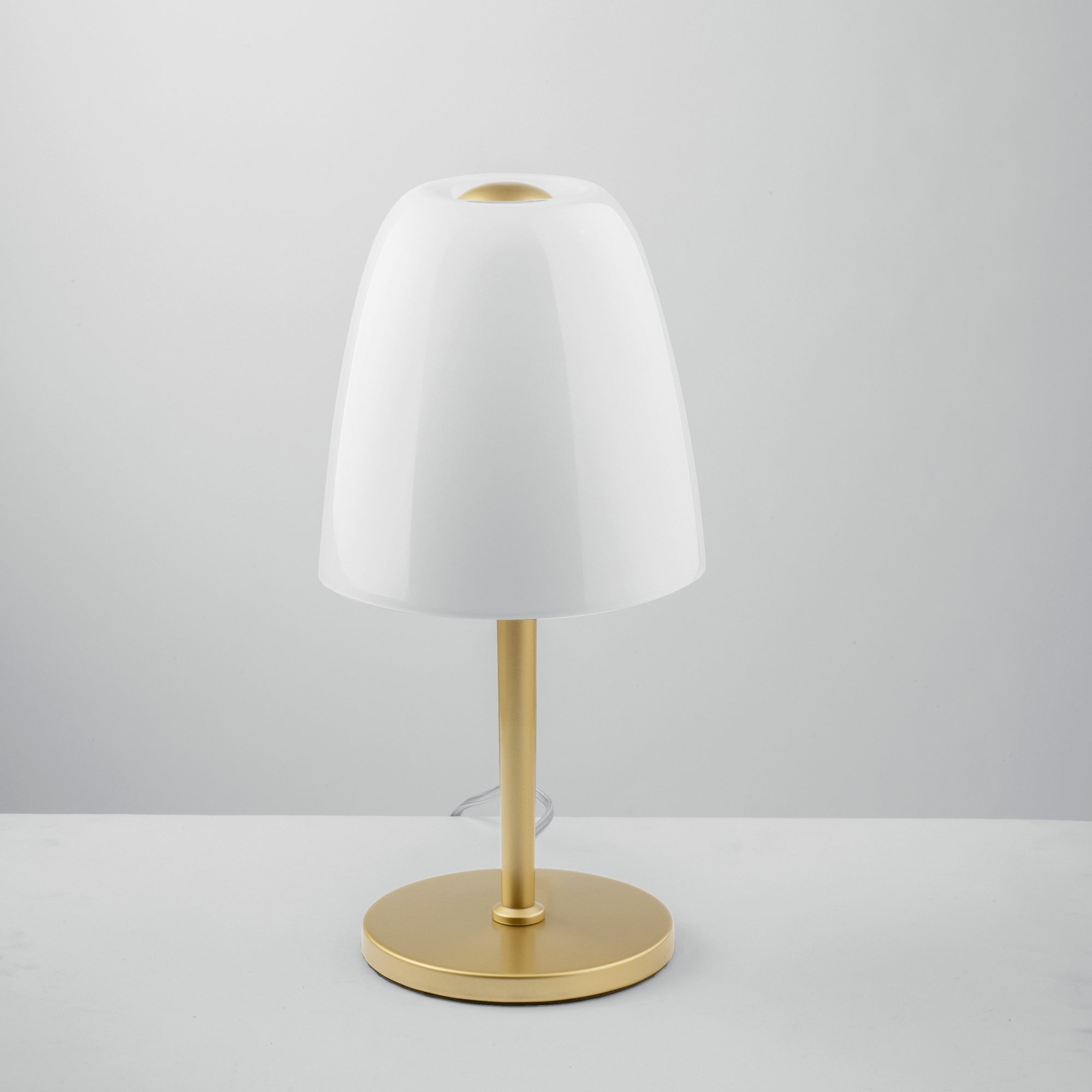Lampada da tavolo ARES in vetro soffiato trasparente 36 cm