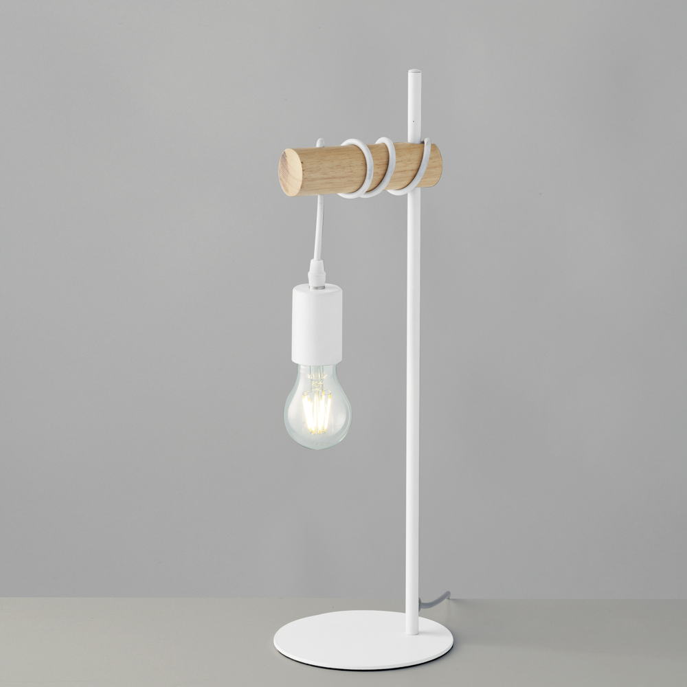 Lampada da tavolo ARIZONA in legno naturale e metallo