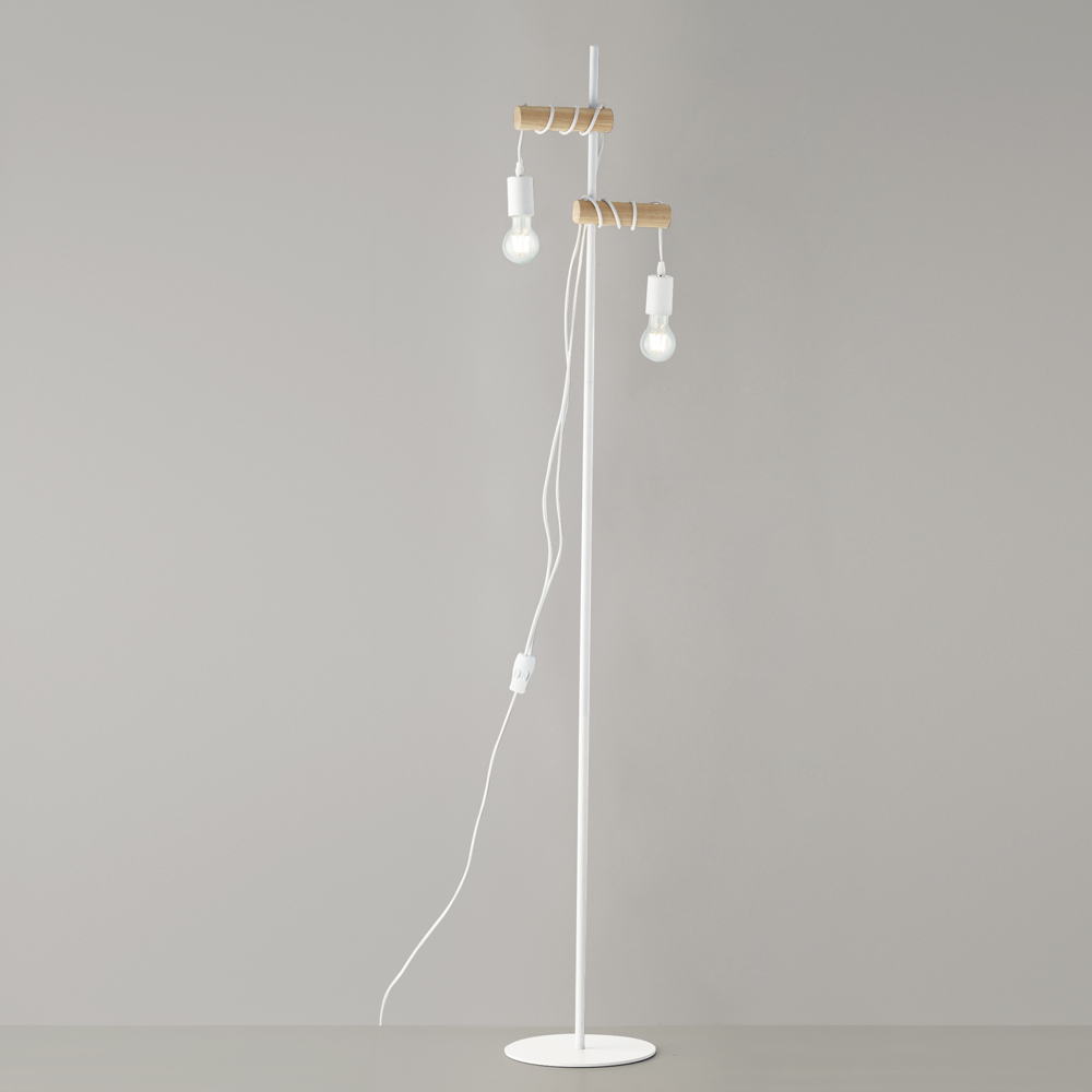 ARIZONA floor lamp in natural wood and metal