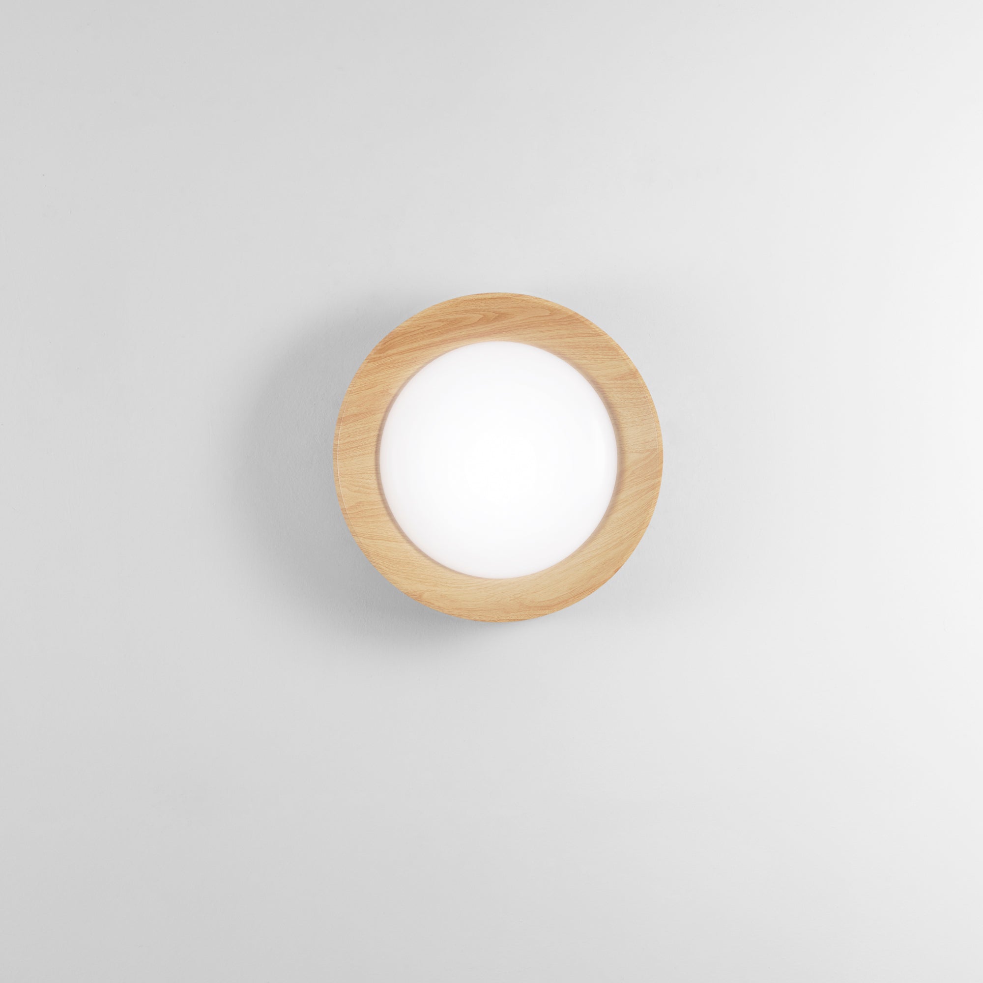 Plafoniera ARKA metallo nero o bianco, con interno dall'effetto legno - FT-FeelThe