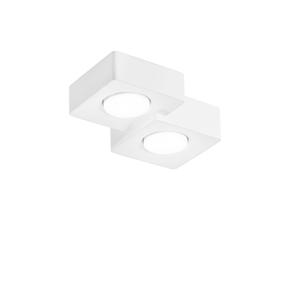 Plafoniera ATHEN quadrata in gesso verniciabile