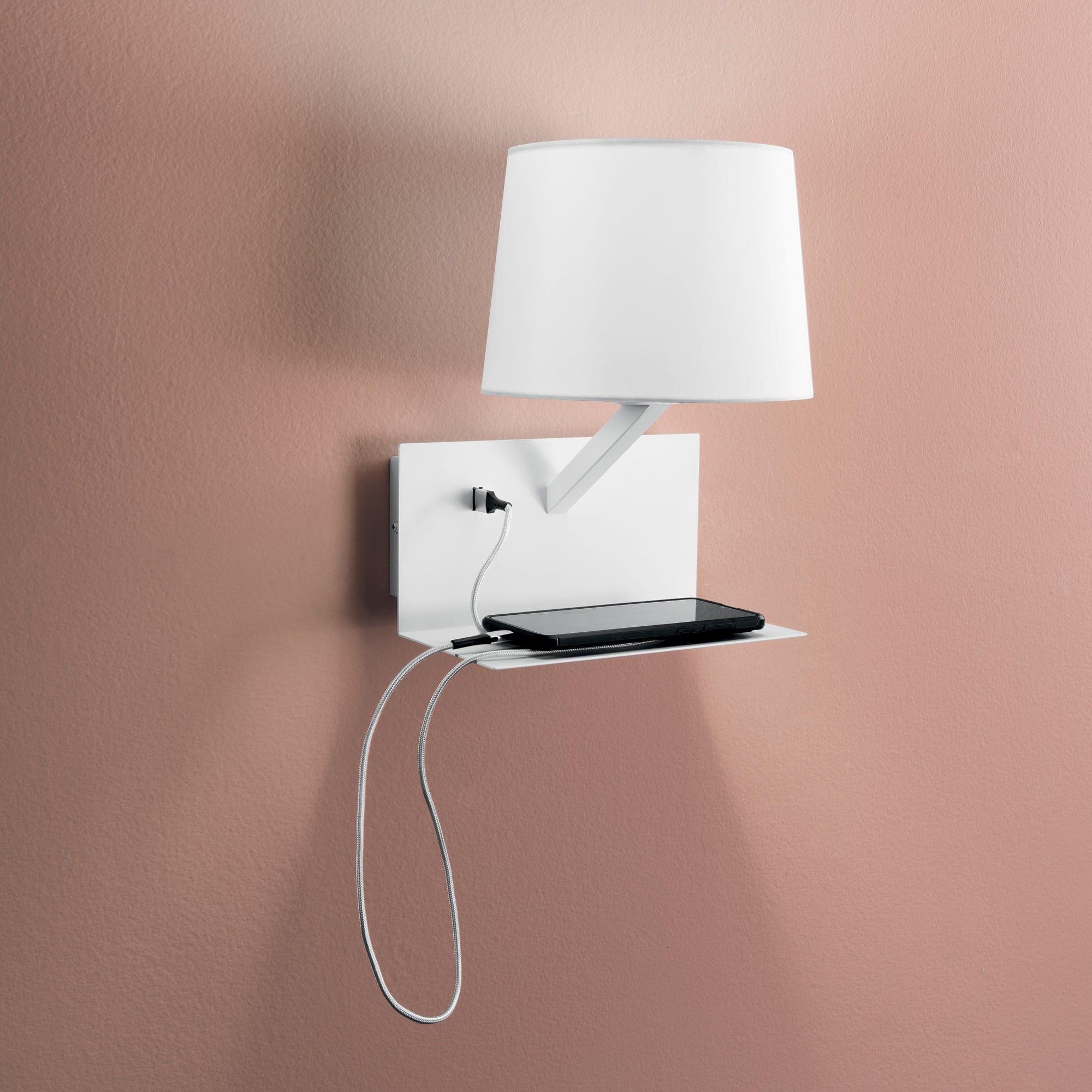 Applique CIAK in metallo e paralume in tessuto - FT-FeelThe