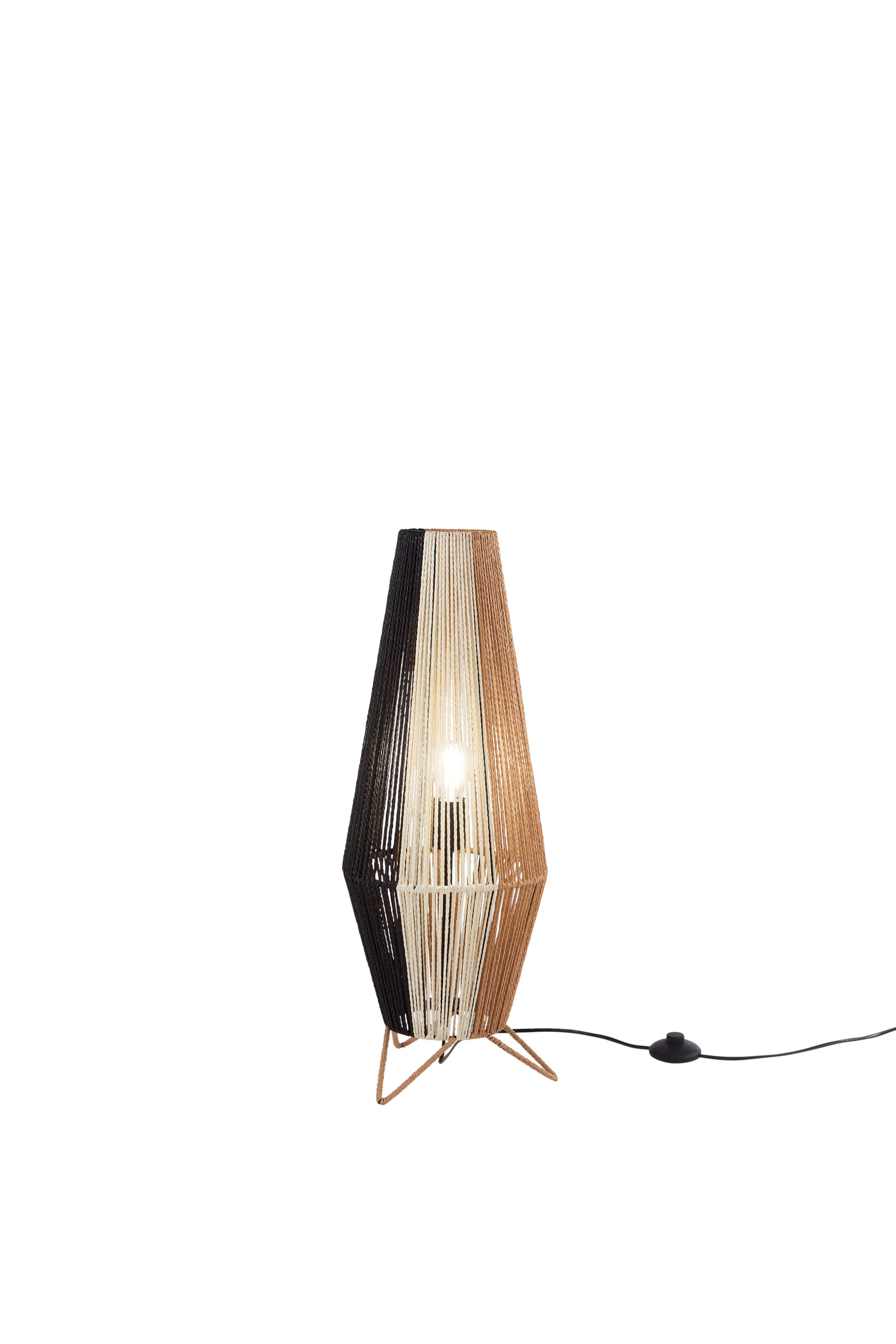 Lampada da terra Coconut in legno naturale