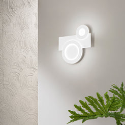 Plafoniera LED Collage singola bianca  foto ambientata