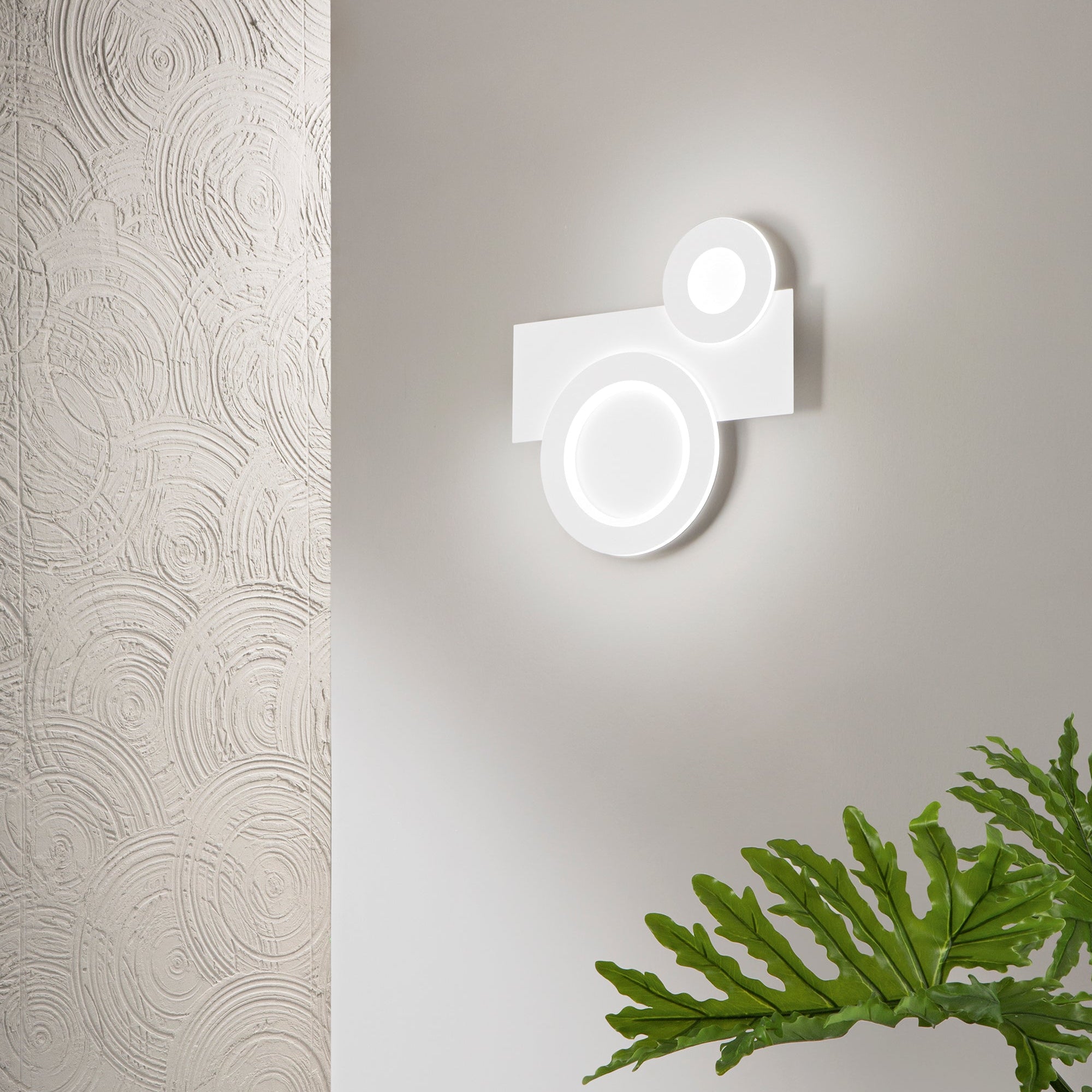 Plafoniera LED Collage singola bianca  foto ambientata