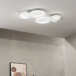 Plafoniera LED Collage doppia bianca - foto ambientata