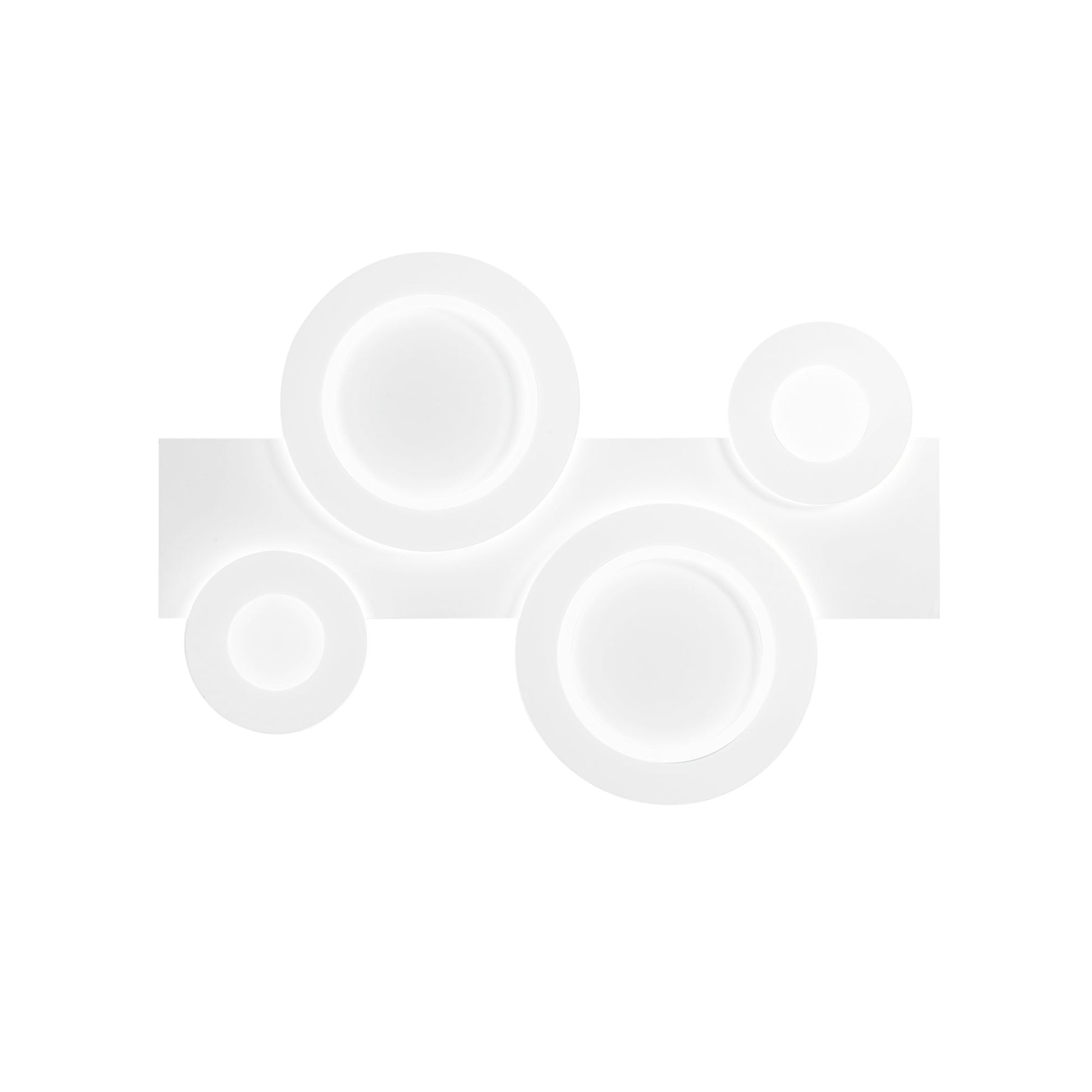 Plafoniera LED Collage doppia bianca