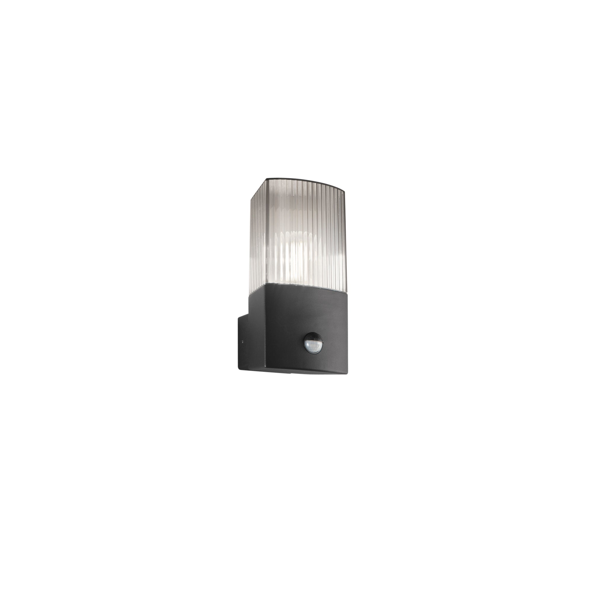 DARK Outdoor Wall Lamp In Stainless Steel With Polycarbonate Diffuser With Motion Sensor 1XE27