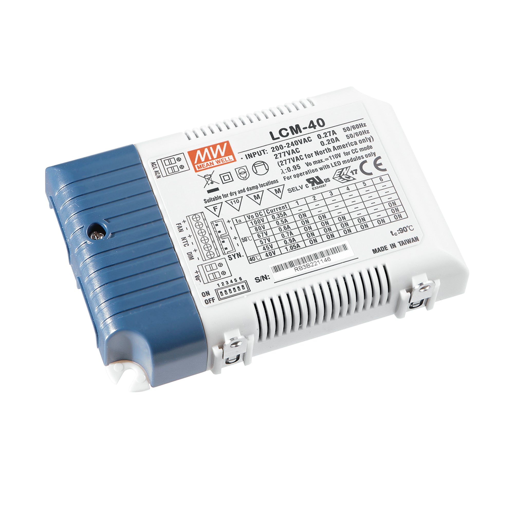 MeanWell LCM Dimmable Driver for DALI Control Unit 42W