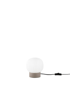 Sospensione e lume ERIS in metallo marrone sabbia e vetro bianco latte | FT Feel The