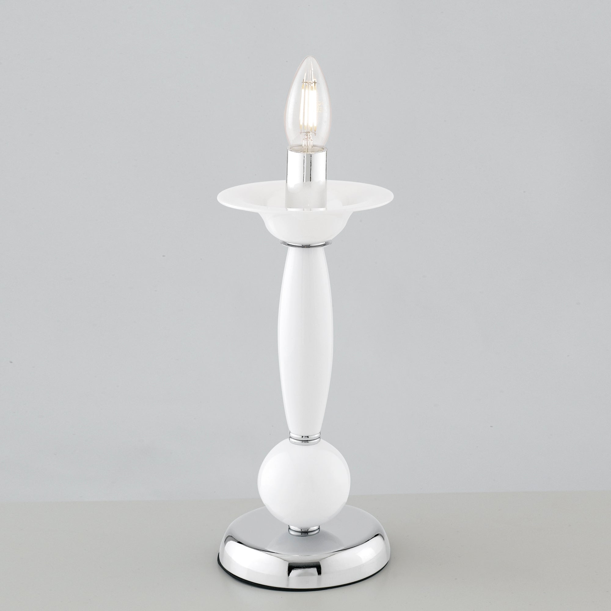 Lampe de table ESTEFAN en acrylique blanc