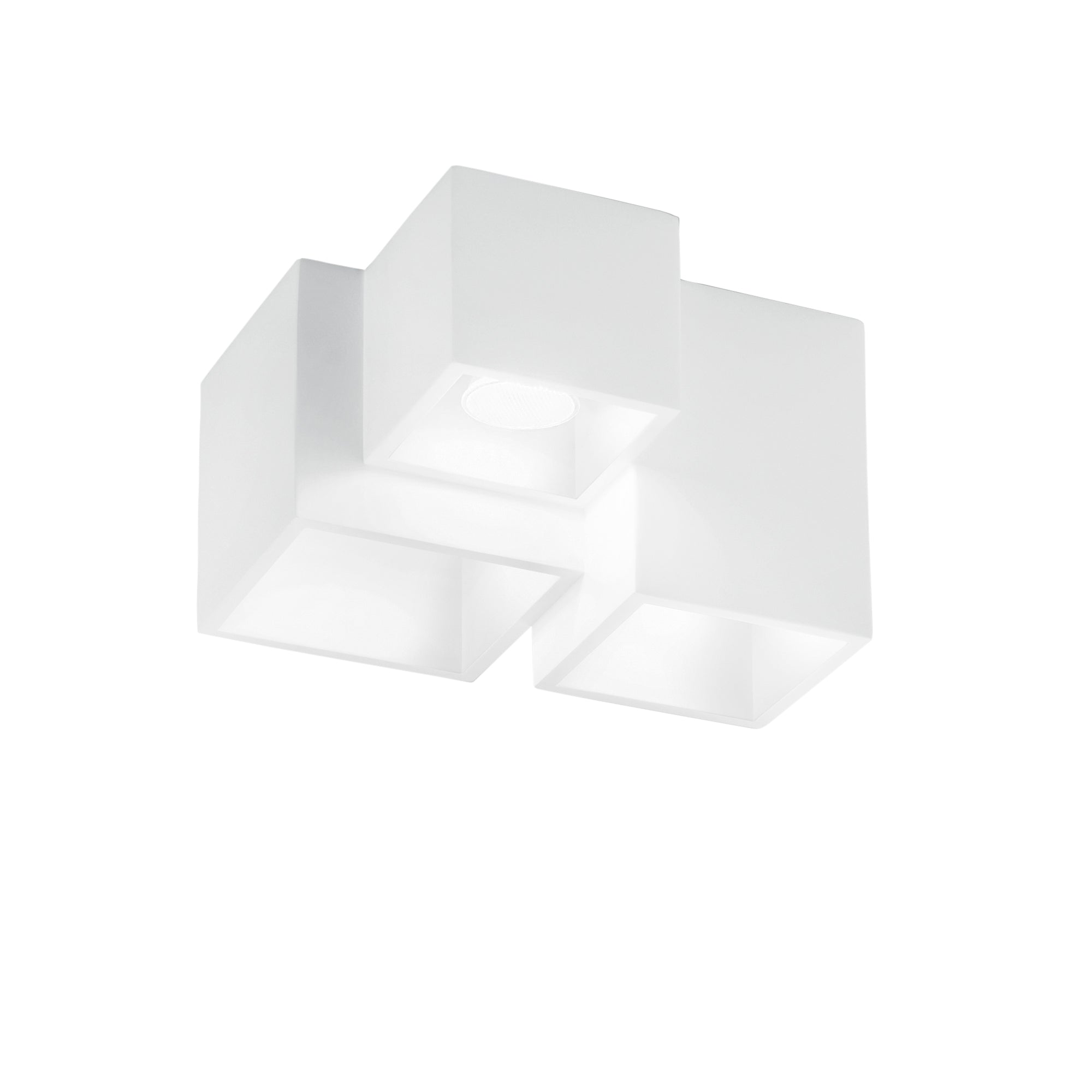 Plafoniera FOSTER in gesso bianco verniciabile punti luce multipli - FT-FeelThe