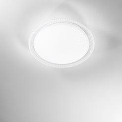 Plafoniera LED FROZEN in metallo e acrilico bianco con funzione CCT 60 cm. - FT-FeelThe