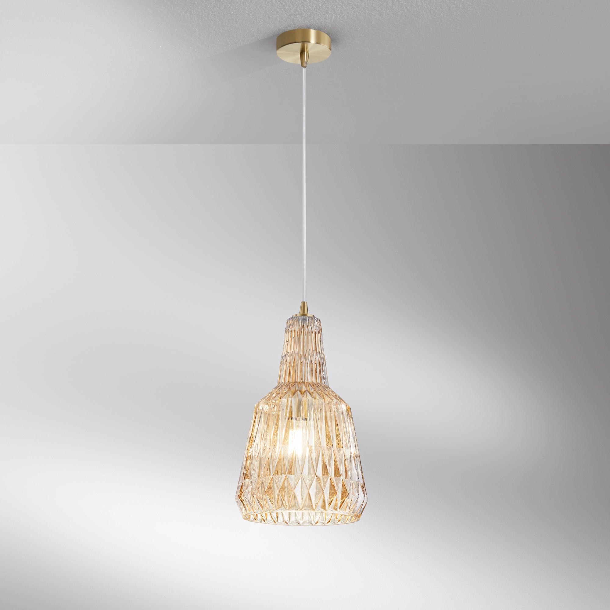 Sospensione GALWAY in vetro cristallo sfaccettato - FT-FeelThe