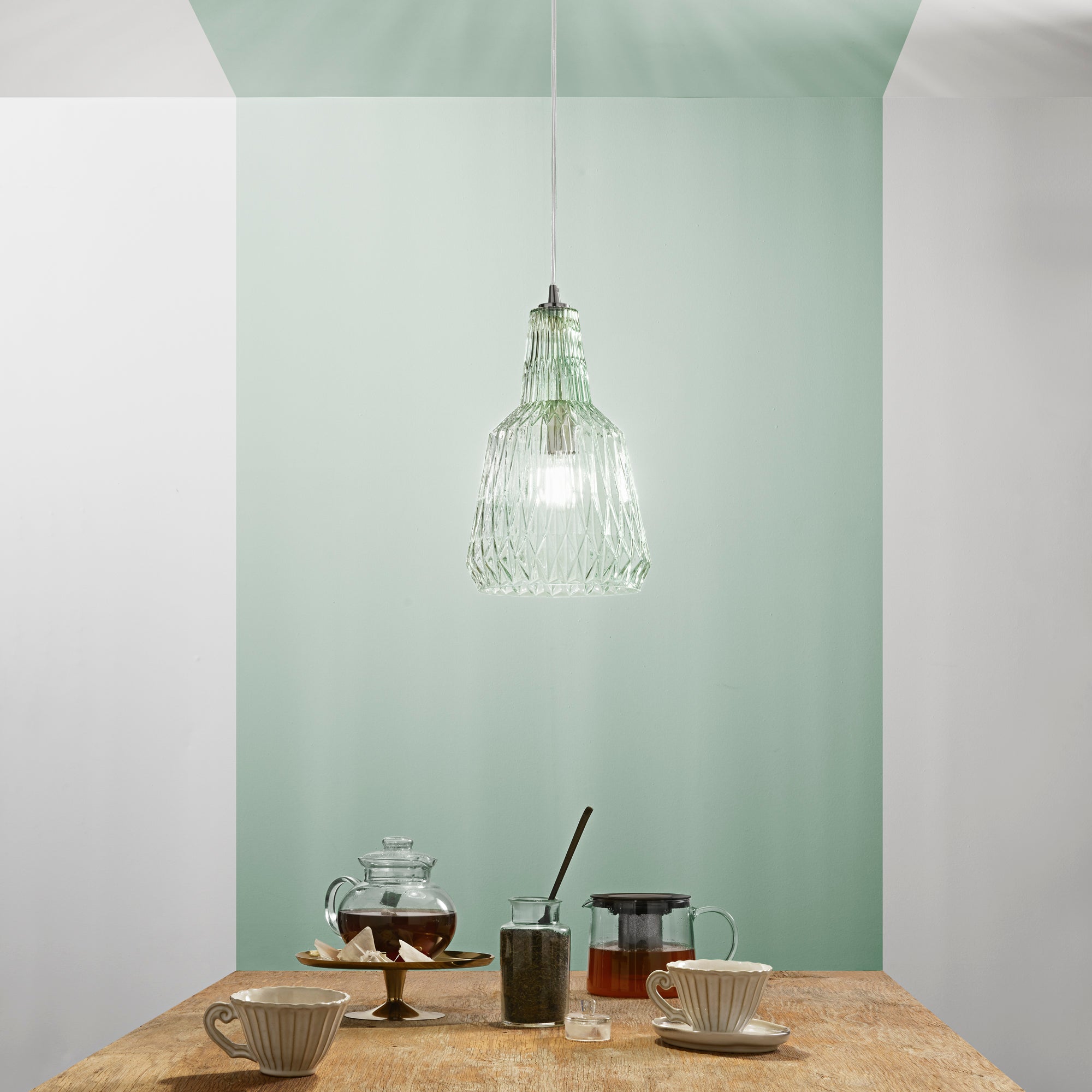 Sospensione GALWAY in vetro cristallo sfaccettato - FT-FeelThe