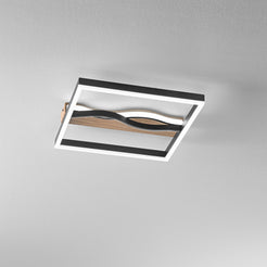 Plafoniera LED Hawaii quadrata - foto sfondo grigio