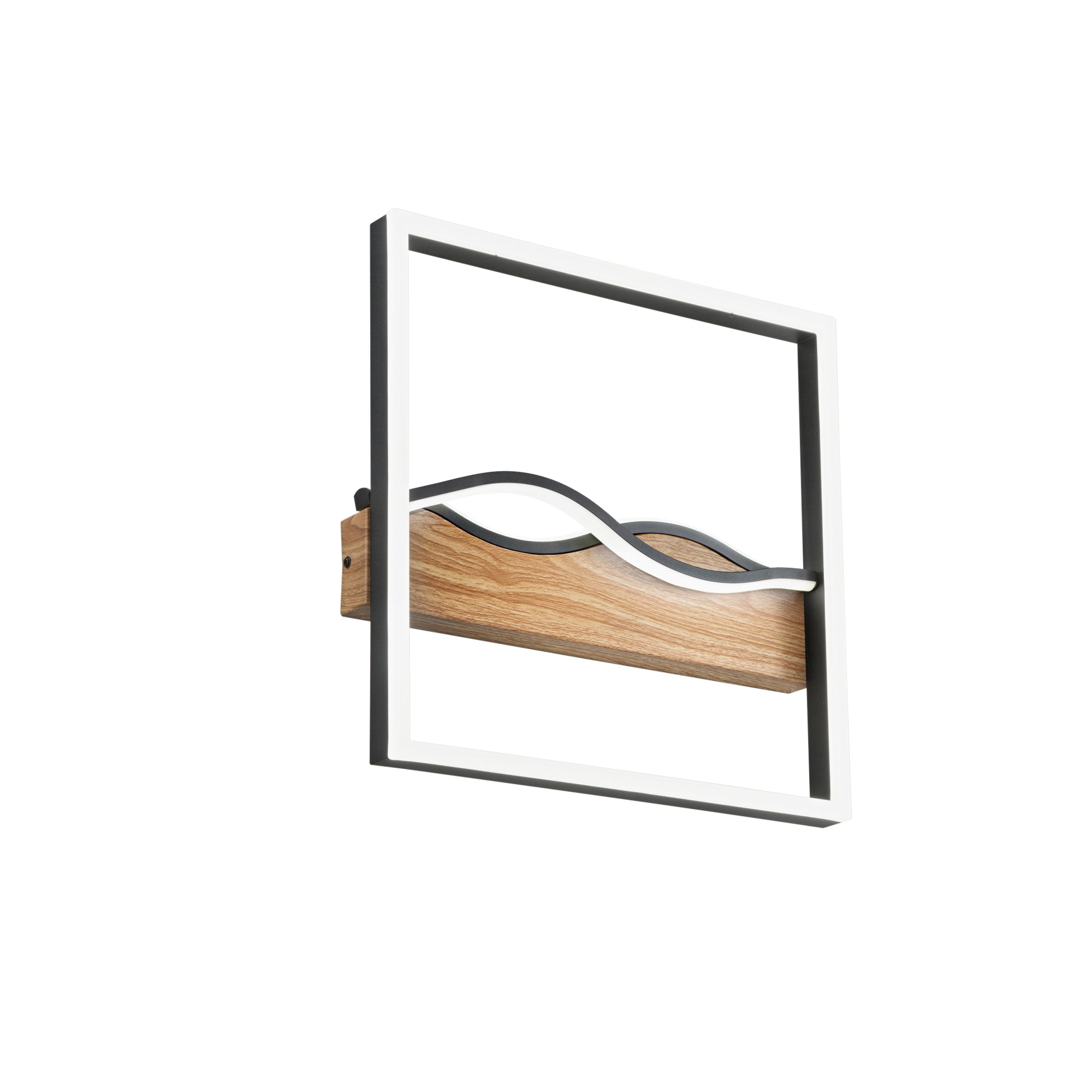 Plafoniera LED Hawaii nera quadrata