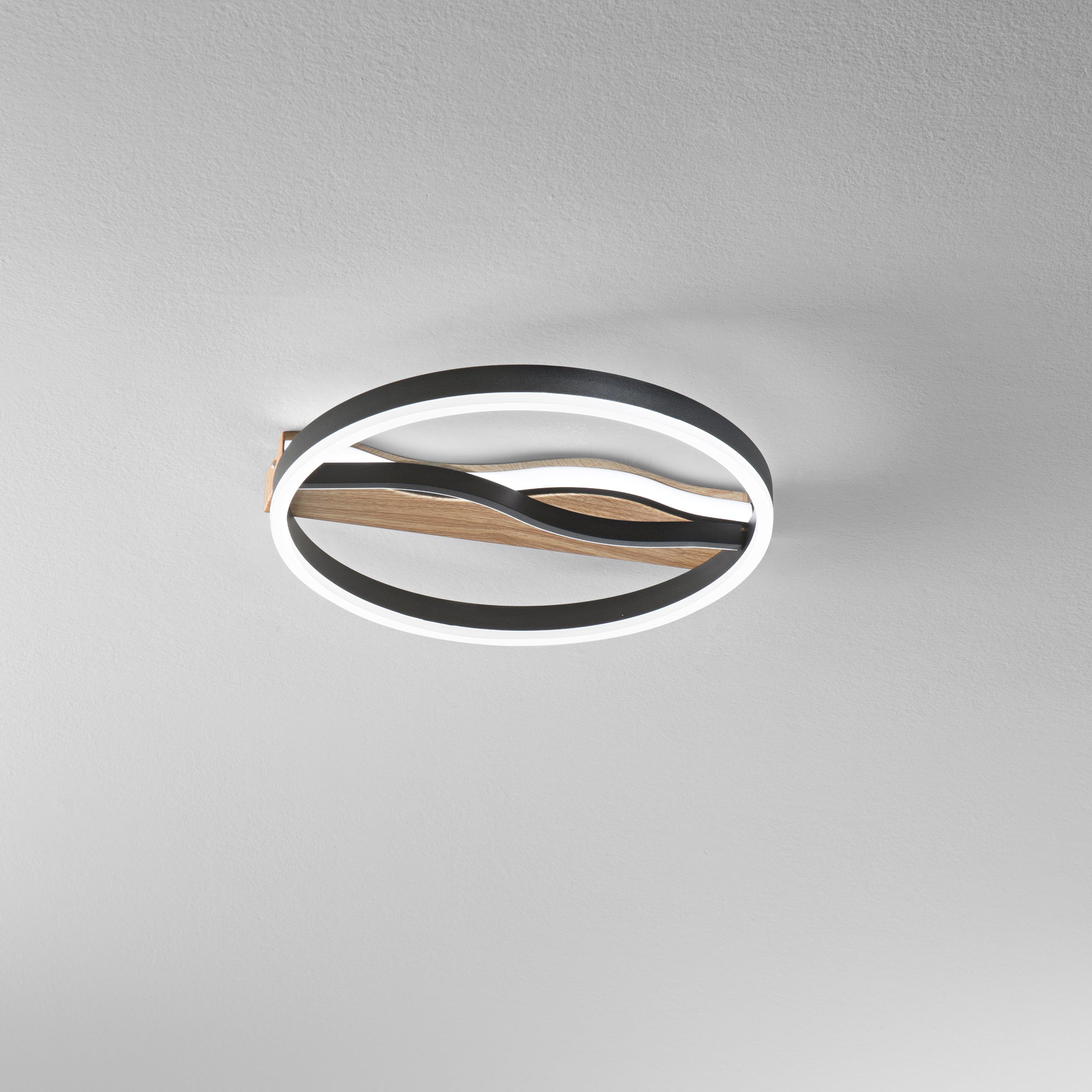 Plafoniera LED Hawaii rotonda - foto sfondo grigio
