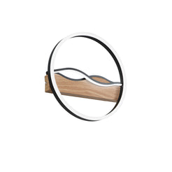 Plafoniera LED Hawaii nera rotonda